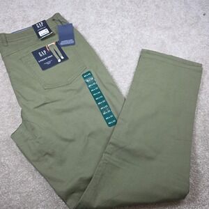 Gap 5 Pocket Pant Men 40x32 Olive Green Slim Fit Super Soft Stretch Twill NWT